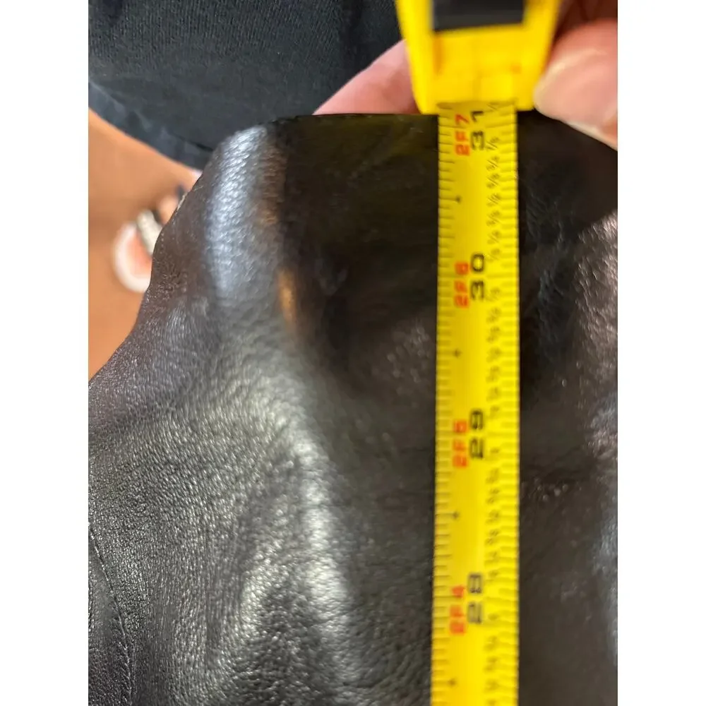 Pelle Studio Black Leather Button Front Jacket with Quilted Lining
